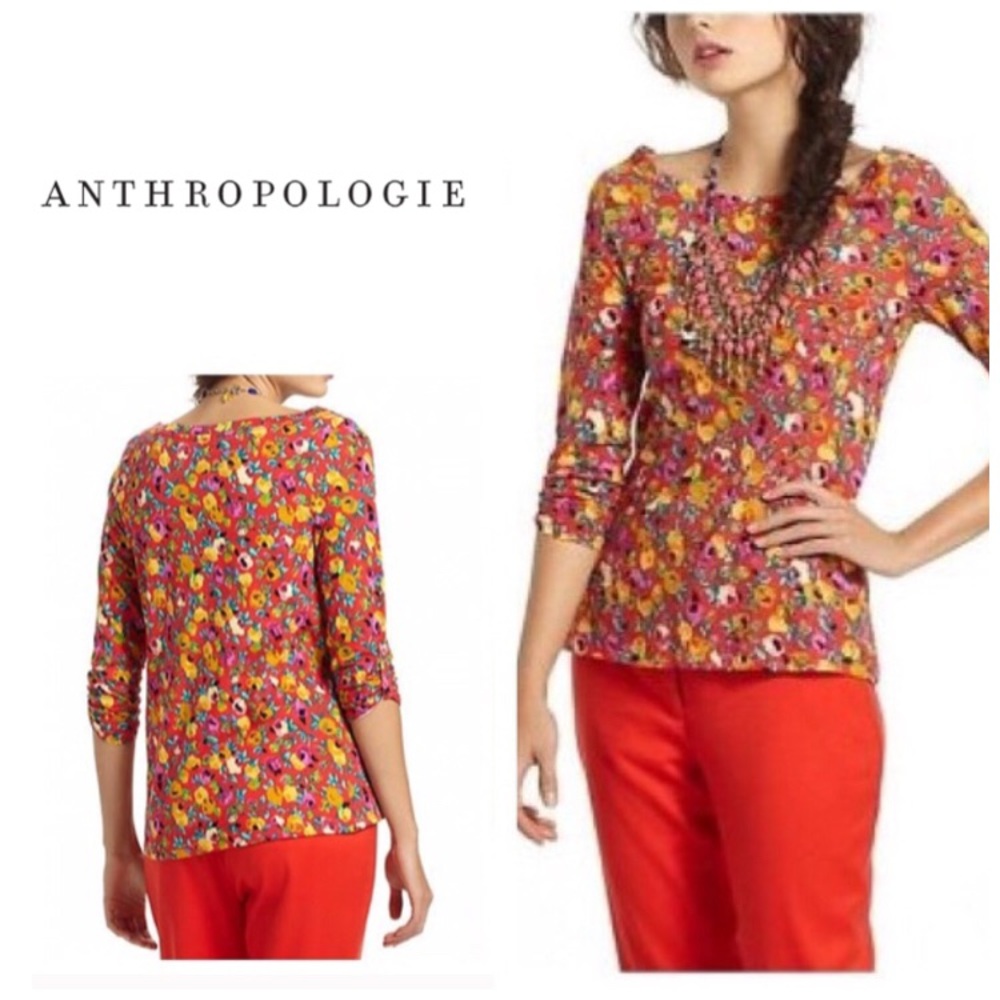 Anthropologie Floral Banter tee - ditzy floral
